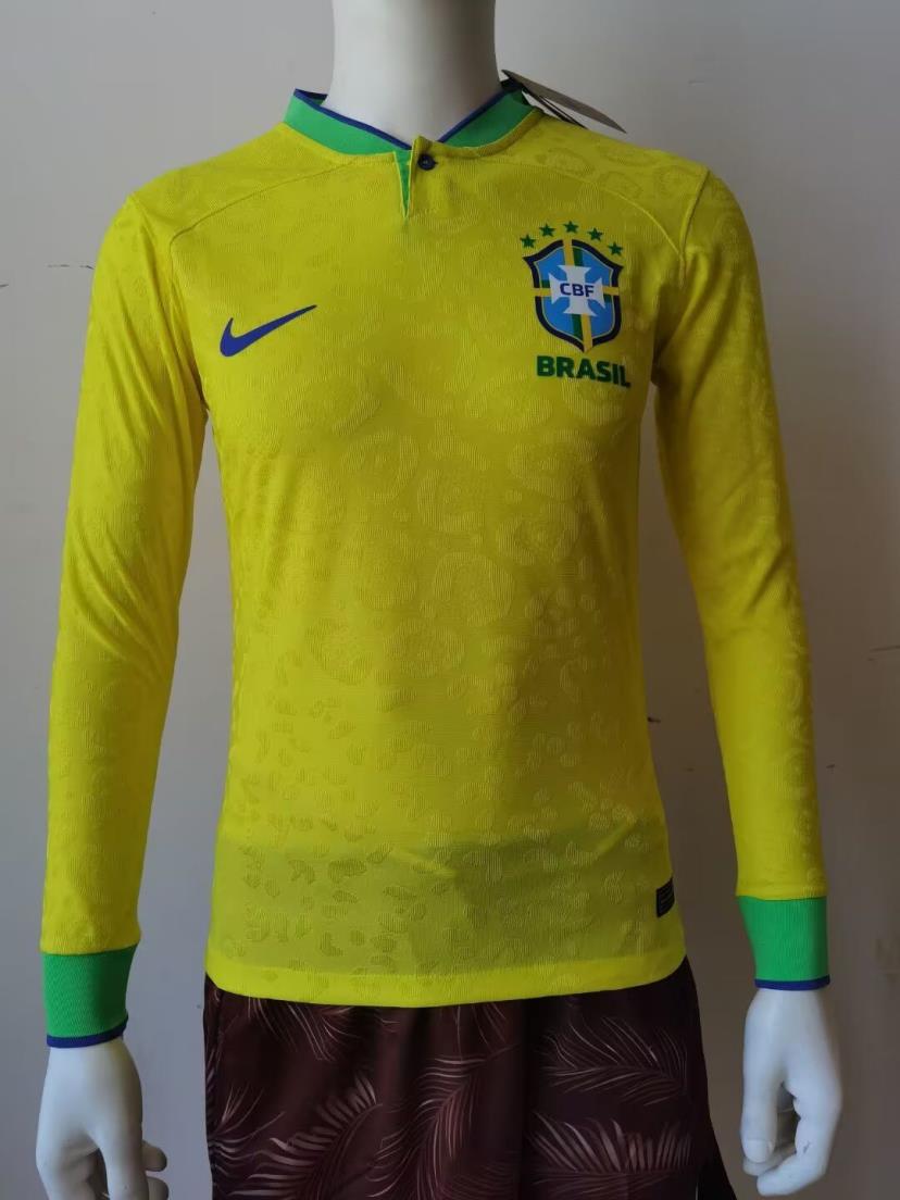 AAA Quality Brazil 2022 World Cup Home Long Jersey(Player)